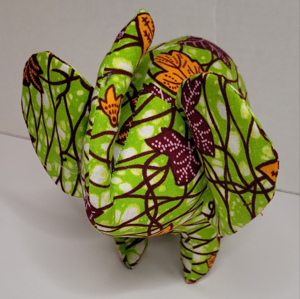 Lovely Fall Leaf Motif Green Small Stuffed Elephant Accent Pillow RARE - Picture 14 of 14